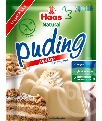 Haas dió ízű pudingpor 40 g