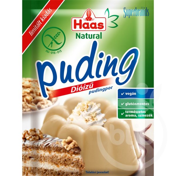 Haas dió ízű pudingpor 40 g