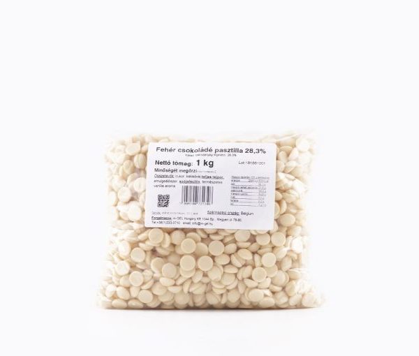 M-gél csokipasztilla fehér 28