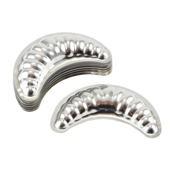 Fém kifli sütőforma 50 db-os 1 cm x 6cm x 9 cm