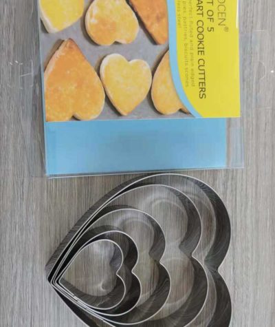 VZ Szív kiszúró fémszett 5 db-os (T05147)