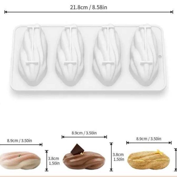 Szilikon realisztikus pisztácia 4 db (T16006)